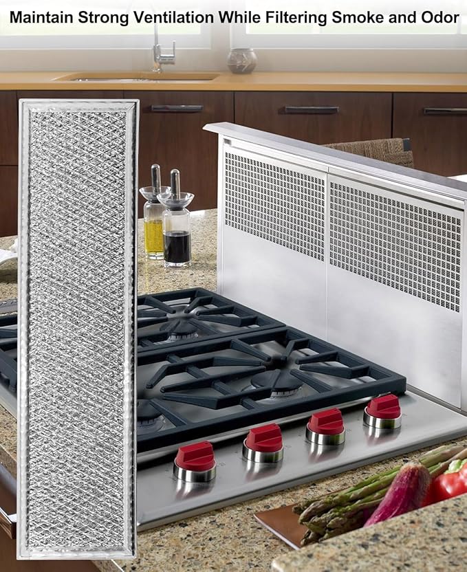 2Pcs 12-Layer Microwave Oven Mesh Grease Filter Aluminum Fit for GE and Monogram, 4 X 15 X 3/32 Inches Microwave Oven
