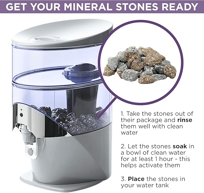 Mineral Stones Replacement 13562 for Nikken Water Filter Replacement,Home Water Filtration System Rocks and Minerals,Alkaline Drinking Remineralizer for Kitchen Countertop Dispenser & Purifier, 2 Pack