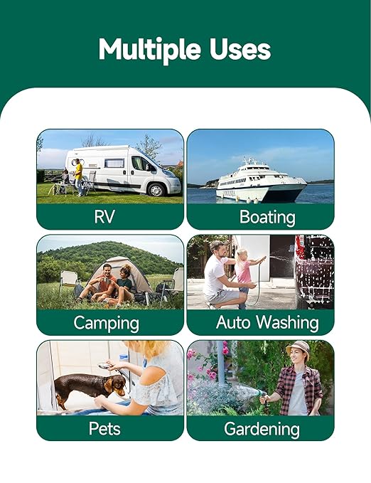 RV Water Filter with Flexible Hose Protector - Greatly Reduces Bad Taste, Chlorine, Odor, Rust & Sediment - Inline Water Hose Filter for RV Camper, Boat, Garden & Pool - 2 Pack