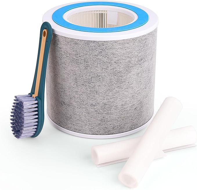 True HEPA HP102 Replacement Filter Compatible with Shark Air Purifier HP100, HP102, HP152, HP102PET, HP105, HP130, HP132, HC450, HC451, HC452, HC455, Part No. HE1FKPET, HE1FKBASMB, HE1FKBAS, HE15FKPET