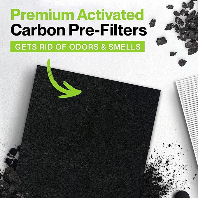 Durabasics 6 HEPA Filter Set for HPA300 Honeywell Air Purifier Filters & Honeywell HPA300 - For Air Purifier Filter Replacement HPA 300 - Replacements for Filter R & HPA 300