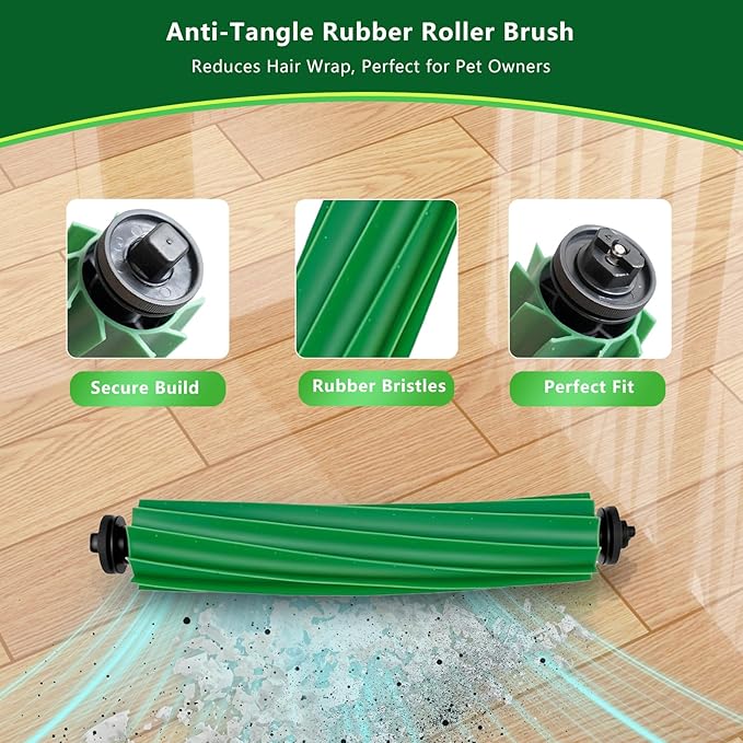 23PCS Replacement Parts Kit for iRobot Roomba Plus 505/405 Combo Robot Vacuum, Includes 2 Roller Brushes, 4 Mop Pads, 4 HEPA Filters, 6 Side Brushes, 6 Vacuum Bags, 1 Cleaning Tool