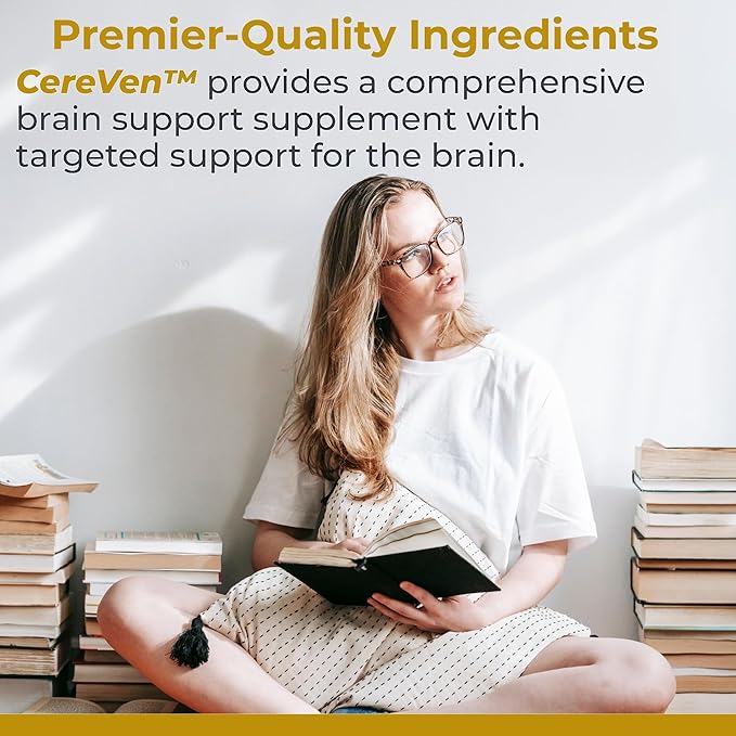 Premier Research Labs CereVen - Herbal Brain Supplement for Memory & Focus Featuring Rhodiola Rosea, Rhodiola Rosea Supplement for Brain Health Support - 60 Vegetarian Capsules