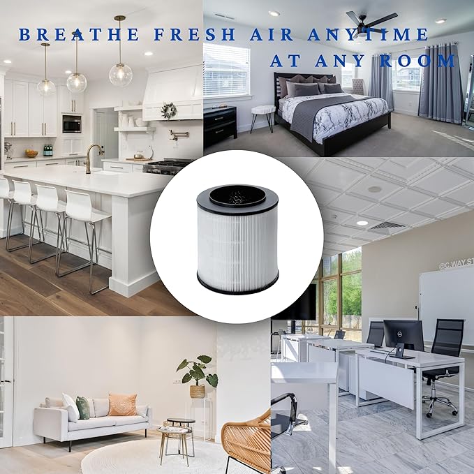 Nispira 12030 Replacement Filter for Clorox Air Purifier 11030 11031 Medium Room 3-in-1 True HEPA Activated Carbon Removes Smoke, VOCs, Odor. 1 Pack