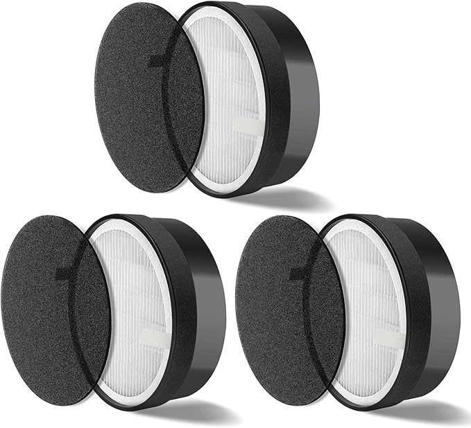 LV-H132 Replacement Filter for LEVOIT LV-H132 Air Puifier, 3-in-1 Nylon Pre-Filter, H13 True HEPA Filter, High-Efficiency Activated Carbon Filter, Part # LV-H132-RF, 3 Pack