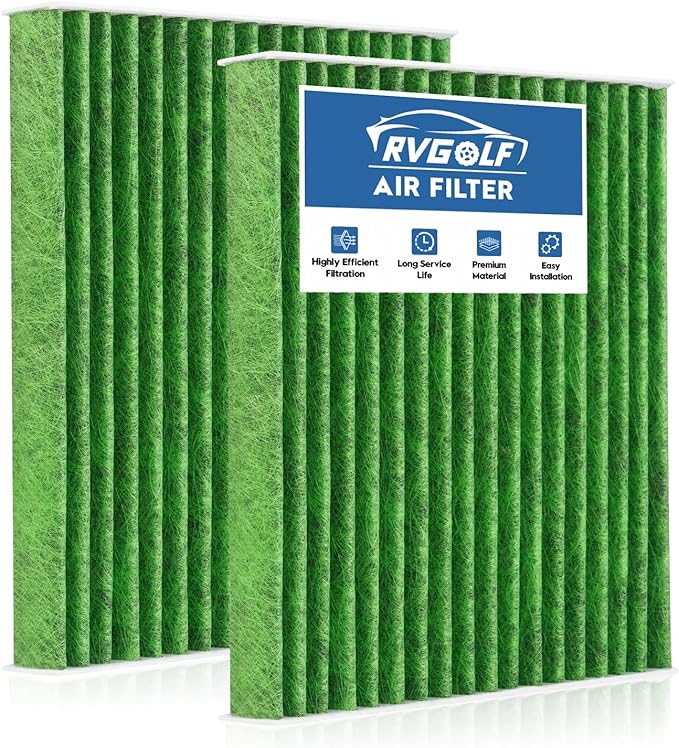 2-Pcs Cabin Air Filter for Subaru Ascent, Crosstrek, Impreza, Legacy, Outback, Toyota C-HR, Corolla, Prius, RAV4, Venza Cabin Filter for Car Replacement for 72880FL00A Automotive Accessories