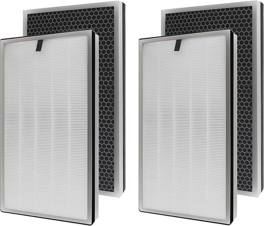 112 Replacement Filter Compatible with MA Series 112 V2.0 Air Purifier, 3-in-1 H13 Filtration True HEPA Activated Carbon Filter, (4 Pack)