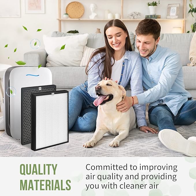 AP-B102 Replacement Filter Compatible with Alexapure Breeze Air Pu-rifier AP-B102 and 3049 Filter Set, 2 Main Filters and 2 Activated Carbon Filters Included