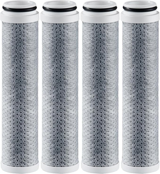 Cobbe 4 Pack Replacement Filters for Handheld Shower Head - 2.0 Carbon Shower Head Filter System - Removes Over 99% Chlorine - Reduces Dry Itchy Skin from Hard Water