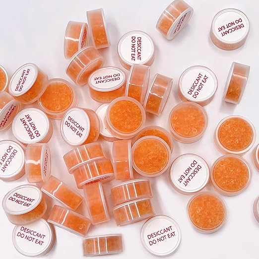 3 Gram 2000 Pack Desiccant Packs Food Grade,Silica Gel Capsule with Indicating Silica Gel Beads (Orange to White), Moisture Absorber Packets Silica Gel Packets
