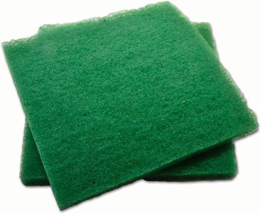 Green Coarse Filter Media, 2" Thick, 24" x 24" Pads, 2 Pack, Perfect for Aquariums, Ponds or Water Gardens, Made in USA