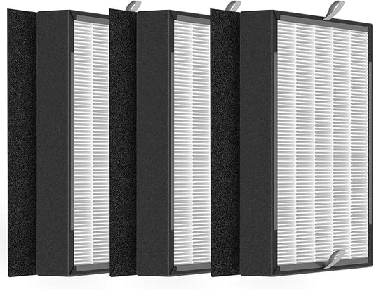 3-Pack 45i and Flex Replacement Filter Compatible with BreatheSmart Flex and 45i Purifiers, 3×2-in-1 Filters + 3×Carbon Pre-Filters