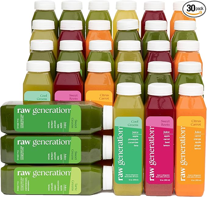 Raw Generation 5-Day Skinny Cleanse - Weight Management & Detox Juice Cleanse/Healthiest Way to Cleanse Your System/Jumpstart a Healthier Diet