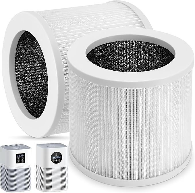 2-Pack A1 A1W Replacement Filter Compatible with VEWIOR HQSC-50,HQKJ-80,AMEIFU AP01W,KOIOS HQKJ-50,3-in-1 H-13 True HE-PA Filter