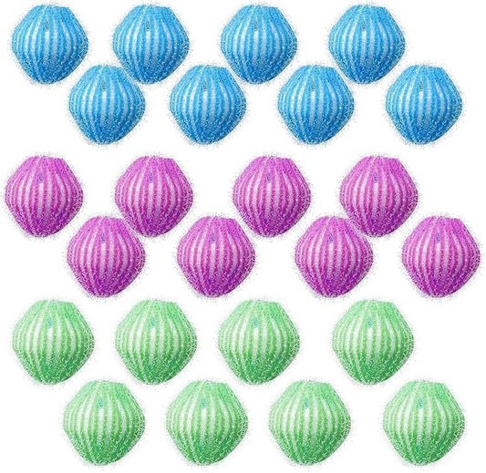 24Pcs Pet Hair Remover for Laundry,Reusable Laundry Lint Remover,Washing Machine Hair Catcher, Pet Dog Cat Hair Catcher Lint Remover, Red/Green/Blue