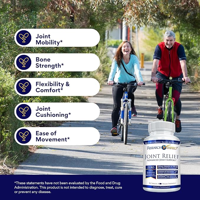 Research Verified Joint Support - Glucosamine, MSM, Turmeric, Boswellia, BioPerine - Vegan - 270 Capsules - 3 Month Supply