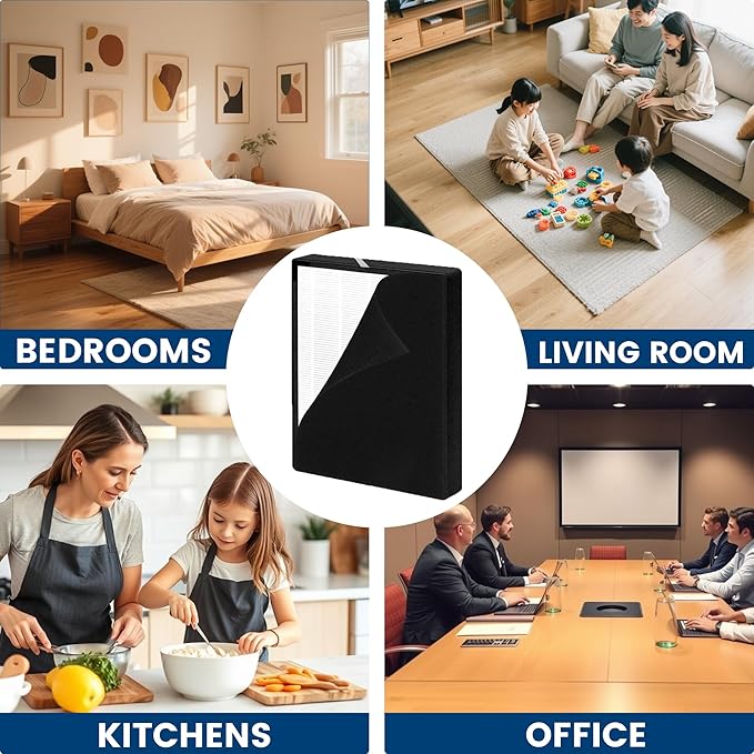 2 Pack True HEPA 45i Replacement Filter, Compatible with 45i and Breathesmart Flex Bh400 air purifier, Compared # B4-Fresh/FL40-Silver-Carbon, B4-Pure, 2 HEPA Filter + 4 Pre Filter