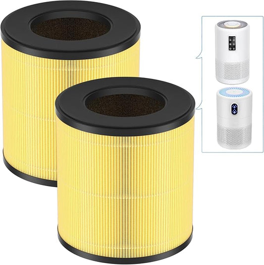 2 Pack B-D02L Replacement Filter for MOOKA & KOIOS B-D02L Air Purifi-er, for VEWIOR B-D02U Air Purifi-er, H13 True HEPA Filter for MOOKA Air Filter Replacement, Pet Care Filter