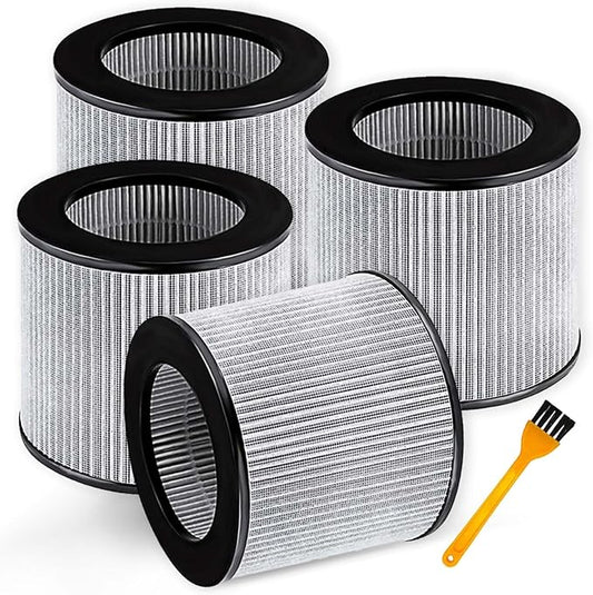 2801 Replacement Filter Compatible with Bissell MYair Personal Air Purifiers 2780 2780A 2780B 2780P and 27809 - Compare to My Air Part 2801-3-in-1 Air Filters and Activated Carbon Filters (4 Pack)