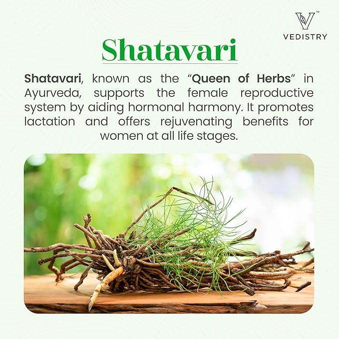 Shatavari Root Extract Tablets for Women | Hormonal Balance & Fertility Support | Lactation & Uterine Health Supplement | 1100mg with Long Pepper | 60 Vegan Tablets