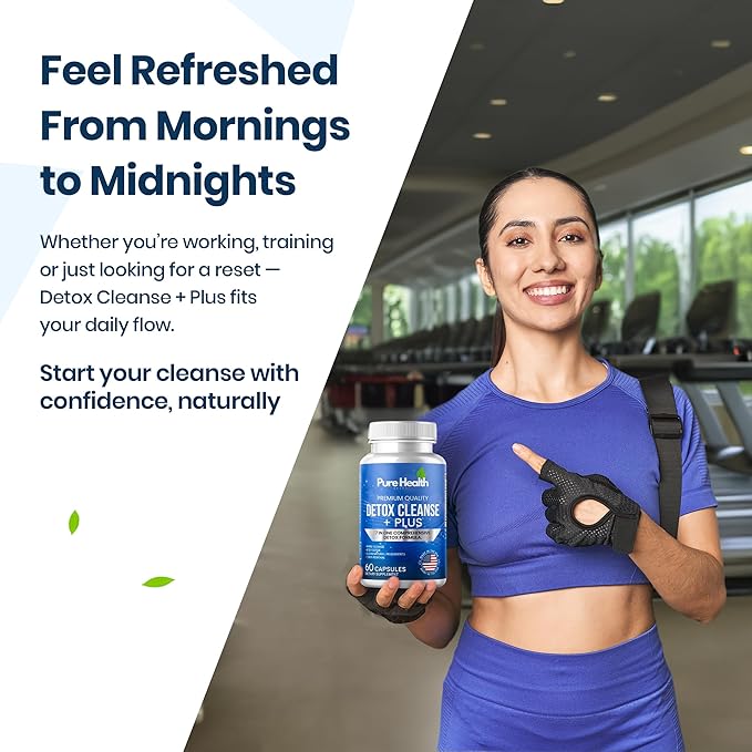 Extra Strength Fast Acting 7-in-ONE Advanced Formula - Full Body Cleanse - Detox & Liver Cleanse - Detox & Liver Repair, All Natural Toxins Remover, Healthy Cleansing Support for Liver (60 Capsule)