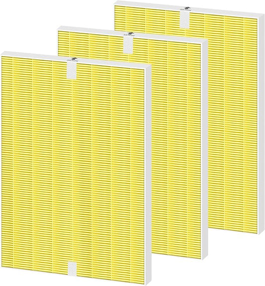 3 Pack 116130 HEPA Pet Care Replacement Filter H for Winix 5500-2 Am80 Plasmawave Air Purifier True HEPA Filter,Yellow