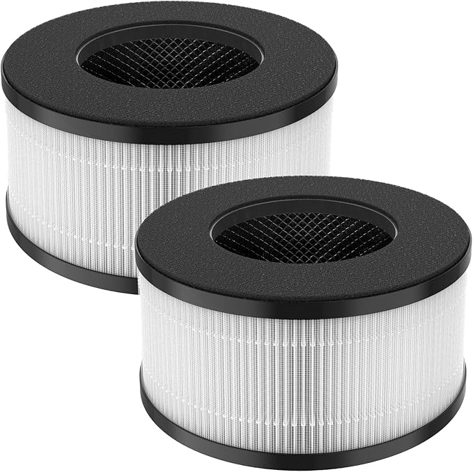 BS-01 Replacement Filter Compatible with Slevoo BS-01 Air Purifier, 3-in-1 H13 True HEPA Filter Replacement, 2 PACK BS01 Air Filt-er (NOT fit for BS-03)