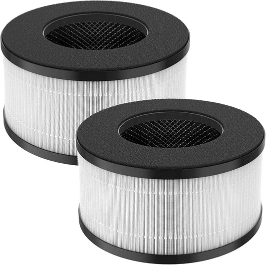 BS-01 Replacement Filter Compatible with Slevoo BS-01 Air Purifier, 3-in-1 H13 True HEPA Filter Replacement, 2 PACK BS01 Air Filt-er (NOT fit for BS-03)