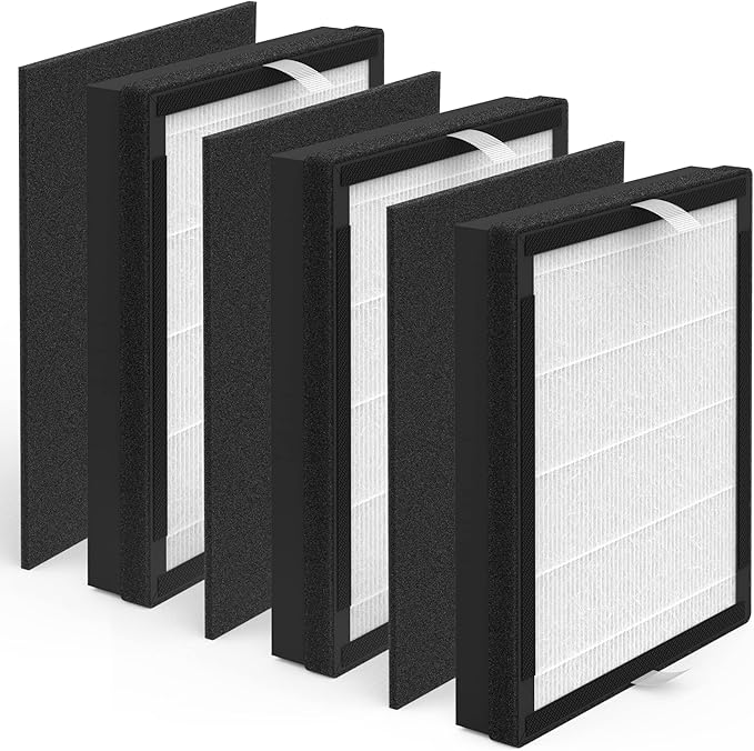 3 Packs IAF-H-100A Replacement Filter A Compatible with 3M Filtrete FAP-C01-A Idylis AC-2119, IAP-10-100, IAP-10-150, IAPC-40-140 Air Purifi-ers Part# 1150096 3 Premium Filters + 3 Carbon filters