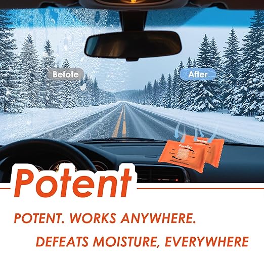 2 x 500Gram Fonday Rechargeable Silica Gel Car Dehumidifier Fast Reactivate Desiccant Bags, Large for Gun Safe Closet Basement Garage Storage Moisture Absorber