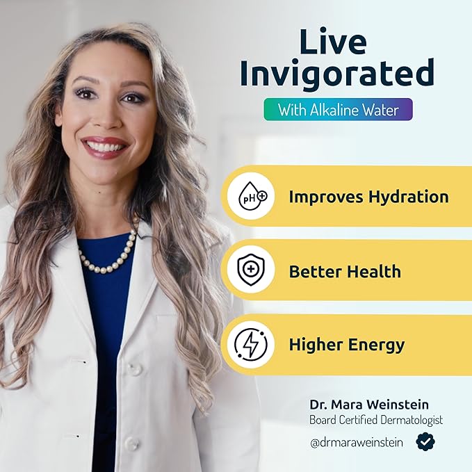 Invigorated Water - 3-Pack Alkaline Water Filter PH001 with 3-Pack PH002 UF Membrane Replacement for Water Filter Pitchers (PH001: 96 Gallons/Filter, PH002: 264 Gallons/Filter)