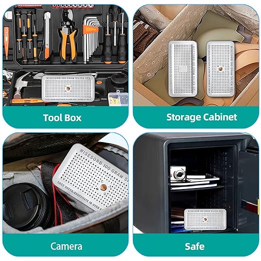 100 Gram 30 Pack Indicating Silica Gel Canister, Gun Safe Dehumidifier (Orange to Green), Reusable Desiccant Canister Dehumidifier
