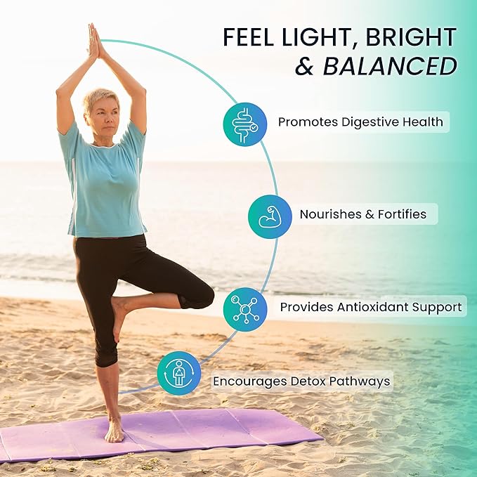 LiverLight Detox - Herbal Supplement, 60 Capsules - Turmeric, Milk Thistle, Plant-Based, Gluten-Free, Dairy-Free, Soy-Free, Nut-Free, Detoxify Support