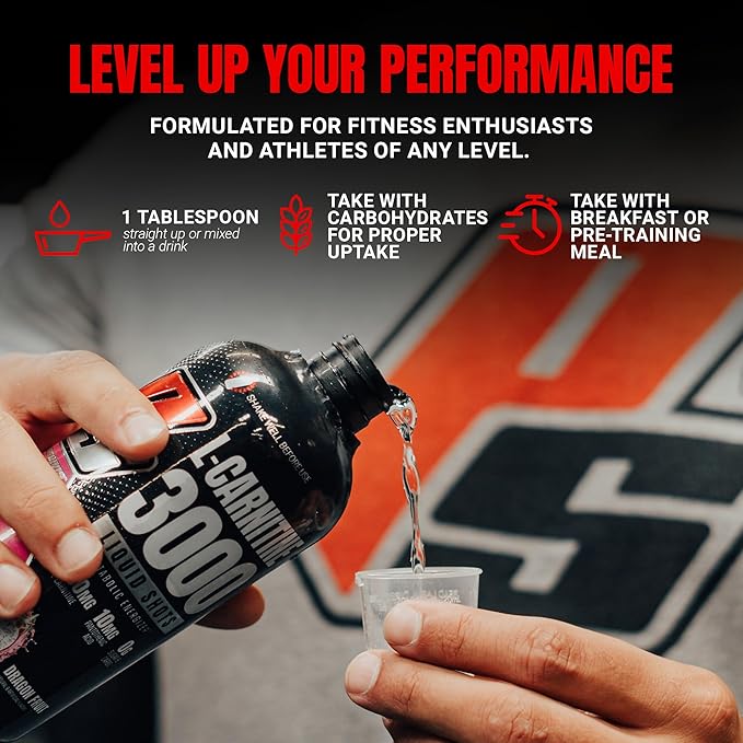 PROSUPPS L-Carnitine Liquid 3000, Stimulant-Free Liquid Shots for Men & Women - Clean Workout Drink for Energy, Performance & Muscle Recovery - No Sugar, No Carbs - 31 Servings, Green Apple