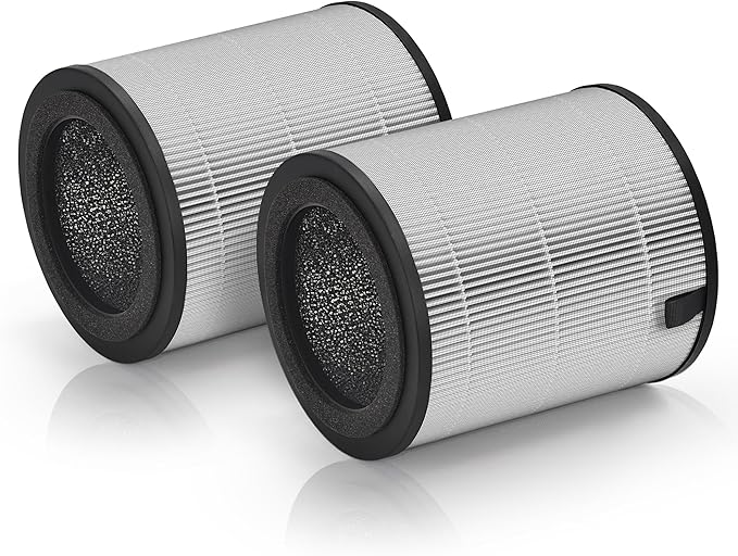 JF 100 Replacement Filter Compatible with Jafanda Air P Puri-fier Filter JF100, 3-Stage Filtration with High-Efficiency Carbon, Compare to Part# JF100-RF, 2-Pack