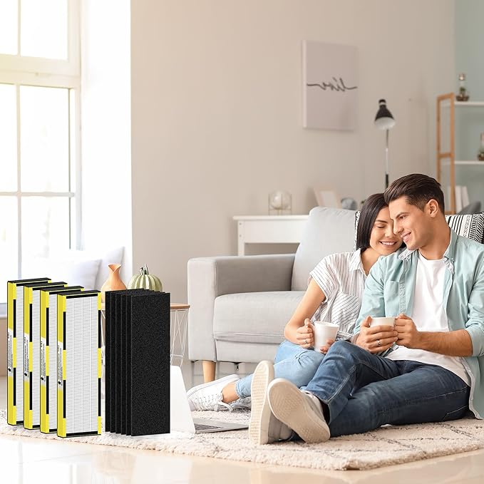 FLT4825 HEPA Filter B Replacement for Guar.dian Air Purifier AC4825 AC4300 AC4800 AC4900 AC4850, 4 HEPA Filter and 6 Pre-Filter by NISHCON