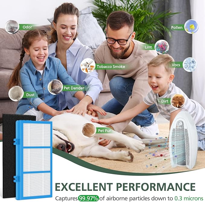 HAPF30AT Filter Replacement for Holmes AER1 Type Total Air Purifier, True Hepa Filter for HAPF30AT HAP242-NUC HAP424 HAP706 HAP716 HAP9240 et.