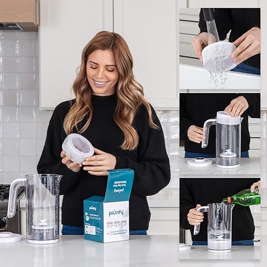 3-Pack Calcium-Sulfite Filters for Water Hydrogen Pitcher, Removes Chlorine from Drinking Water, Replacement Fitlers for Hydrogen Water Machine, BPA-Free Material