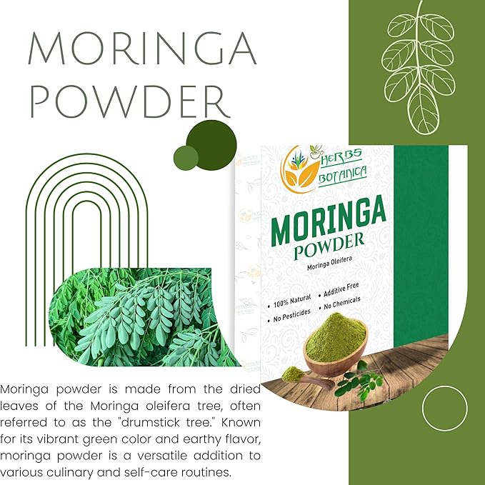 Moringa Leaf Powder Leaves oleifera Pure Premium Indian Powder Natural Fresh Morning Drink Vitamins and Immune Vitamin Superfoods 5.3oz Pack