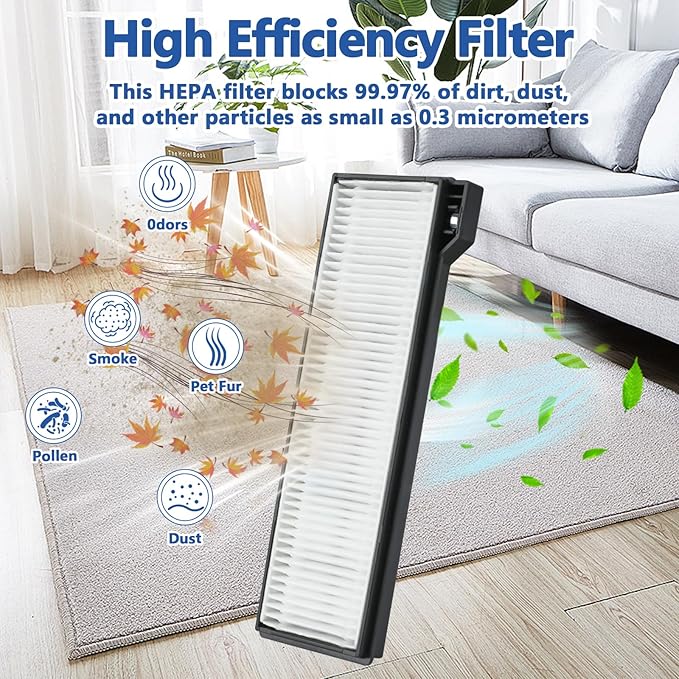 24 Pack X10 Pro Omni Replacement Accessories Kit for Eufy X10 Pro Omni Robot Vacuum Cleaner, 2 Main Brushes 4 Hepa Filter 4 Mop Pads 6 Dust Bags 6 Side Brushes 1 Screwdriver 1 Cleaning Brush