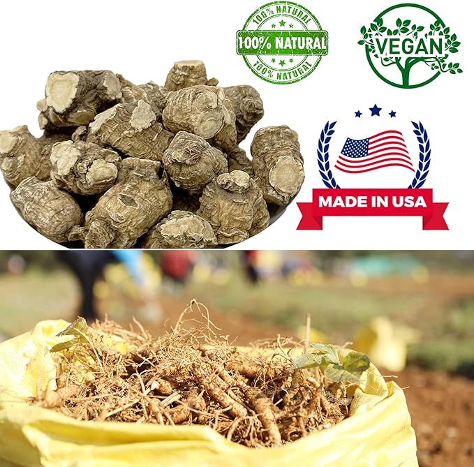 Hand-Selected A Grade Cultivated Wisconsin American Ginseng Roots,Ginseng Pearl 美國威斯康辛州西洋參 花旗參 (Medium Taproot 8 OZ)