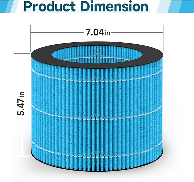 2 Pack PEHUMEVA Replacement Humidifier Filter Compatible with Pure Enrichment MistAire Eva - Mist-Free Evaporative Humidifier (2.8L) (Model: PEHUMEVA)
