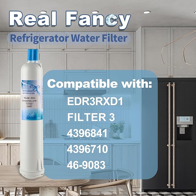 4396841 Water Filter Replacement for 9083, Compatible with EDR3RXD1, 4396841, 4396710, Filter 3, 46-9083,46-9030, 46-9030, Refrigerator Water Filter, 3 Pack