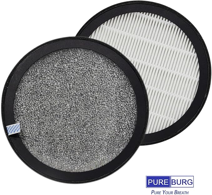 PUREBURG Replacement Filter Compatible with TDBYWAE MB-032 Air Purifier,4-Pack H13 True HEPA Air Clean Dust