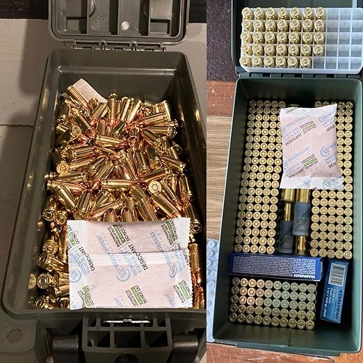 [10 Packs] 50g Desiccant Packs, Indicating Silica Gel Packets, Rechargeable Desiccant Packs, Desiccant Moisture Absorber for Storage