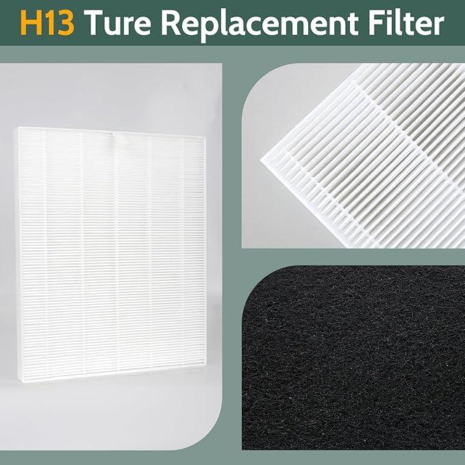 C545 Replacement Filter S Compatible with Winix C545 Air Purifier, Replaces Parts 1712-0096-00 and 2522-0058-00, 2 Pack H13 True HEPA Filter + 8 Activated Carbon Filters