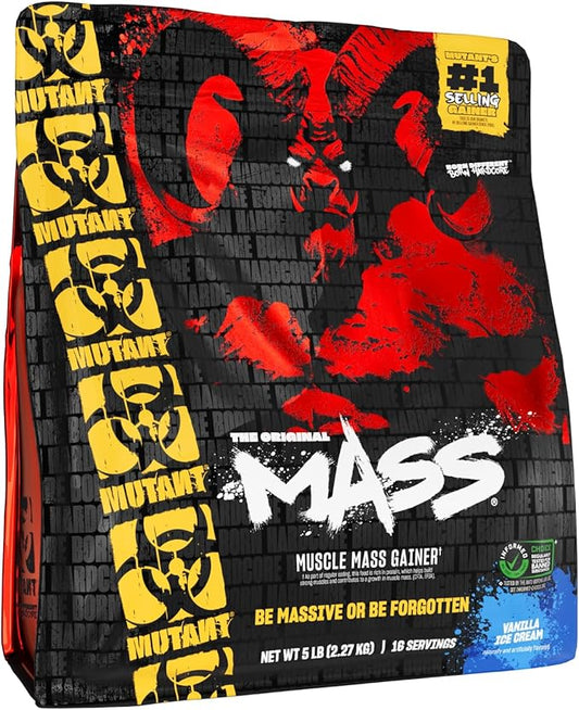 Mutant Mass | Weight Mass Gainer Protein Powder - high Calorie Protein Powder for Muscular Mass - Vanilla Ice Cream - 5 Pound