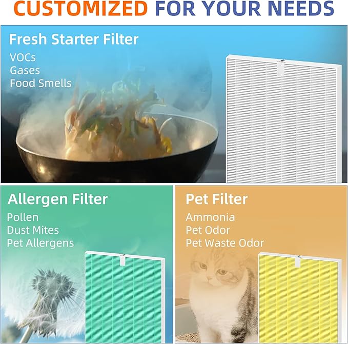 116130 HEPA Replacement Filter H for Winix 5500-2 Am80 Plasmawave Air Purifier,H13 True HEPA High-Efficiency Activated Carbon Filter,2 Combon Set