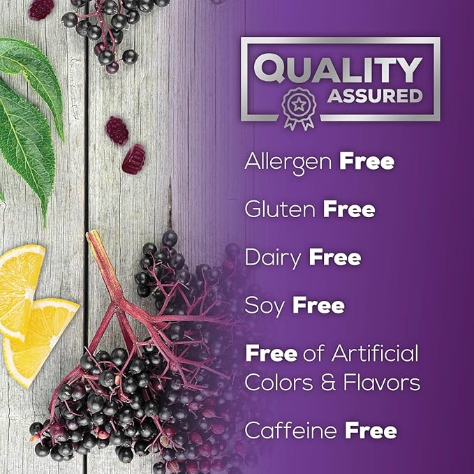 Sambucus Elderberry Immune Support Gummies for Kids & Adults, Elderberry Extract Gummy with Vitamins with Vitamin C, D3, Zinc, Immune Health Support Gummy Supplement, Black Elder Berry - 120 Gummies