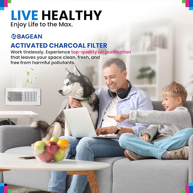 Cut to Fit Activated Carbon Filter Sheet 16” x 48” - Activated Carbon Air Filter for Air Purifiers Window AC Air Vent And More - Charcoal Filters Effectively Remove Odors & Freshens the Air (2-Pack)